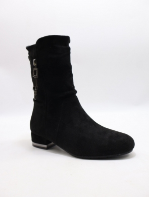 Botki damskie ocieplane na obcasie (36-41) DX2348 BLACK