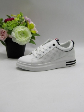 Buty sportowe damskie na płaskim (36-41) BO-167 WHITE/BLACK