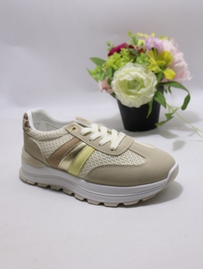 Buty sportowe damskie na płaskim (36-41) 88-117 BEIGE