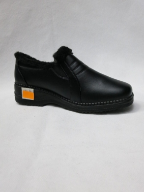 Półbuty damskie ocieplane na płaskim (34-42) 1025-105A BLACK