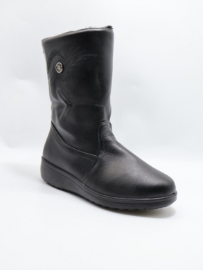 Kozaki damskie ocieplane na płaskim (39-43) M8815A BLACK