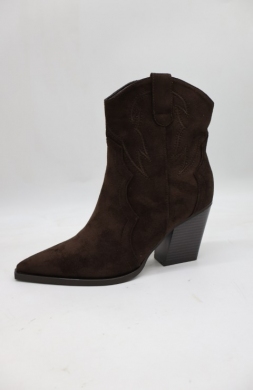 Botki damskie na obcasie (36-41) 2585A BROWN