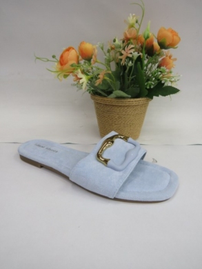 Klapki damskie na płaskim (36-41) 1730 BLUE