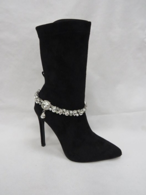 Kozaki damskie ocieplane na szpilce (36-41) 8011-12 BLACK