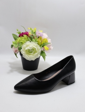 Czółenki damskie na obcasie (36-41) 2301 BLACK