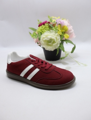 Buty sportowe damskie na płaskim (36-41) D333-B WINE/WH