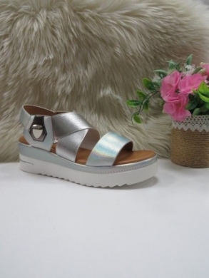 Sandały damskie na koturnie (36-41) YO-755 SILVER