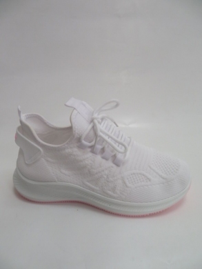 Buty sportowe damskie na płaskim (36-41) YHD-12 WHITE