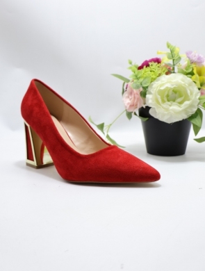 Czółenki damskie na obcasie (36-41) 0725 RED