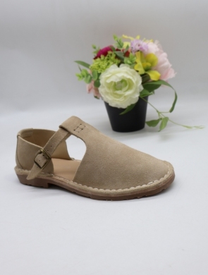 Sandały damskie na płaskim (36-41) S-326 BEIGE SKÓRA