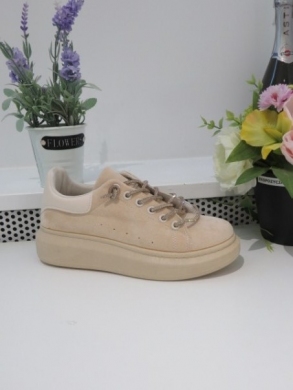 Buty sportowe damskie na płaskim (36-41) C2102 BEIGE