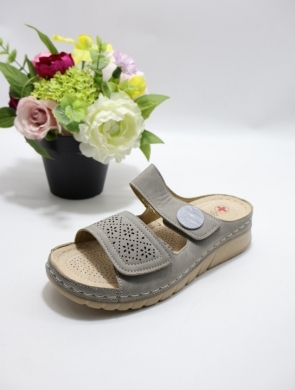 Klapki damskie na płaskim (36-41) 3025 GREY
