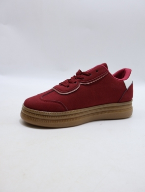 Buty sportowe damskie na płaskim (36-41) 1218 WINE