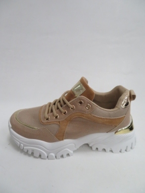 Buty sportowe damskie na koturnie (36-41) 072  KHAKI