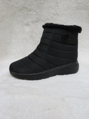 Botki damskie ocieplane na płaskim (37-42) W2205 BLACK
