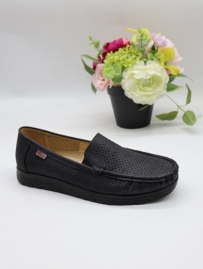 Mokasyny damskie na płaskim (37-42) D2802-1 BLACK