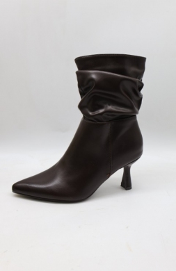 Botki damskie na szpilce (36-41) DE8552 BR/PU