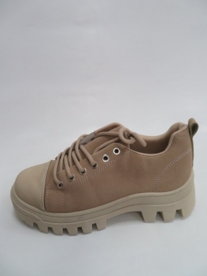 Trampki damskie na koturnie (36-41) 6191 KHAKI
