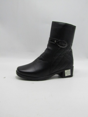 Botki damskie ocieplane na obcasie (37-42) B708 BLACK