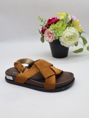 Sandały damskie na płaskim (36-41) X006 CAMEL