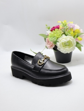 Mokasyny damskie na płaskim (36-41) YDF-24A BLACK