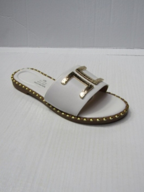 Klapki damskie na płaskim (36-41) DM97 WHITE