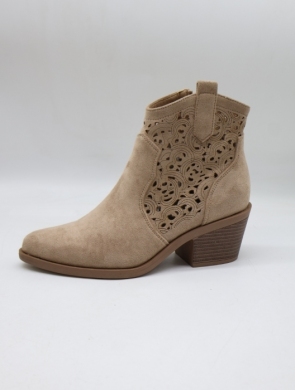 Botki damskie na obcasie (36-41) H2522-2 KHAKI