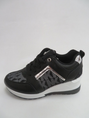 Buty sportowe damskie na koturnie (36-41) 2020-1 BLACK