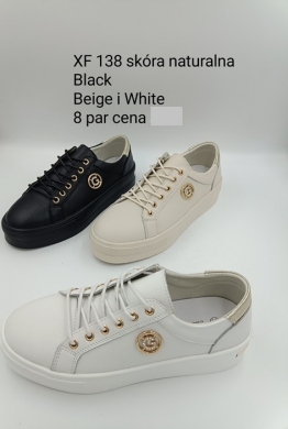 Trampki damskie na płaskim (36-41) XF138 BEIGE