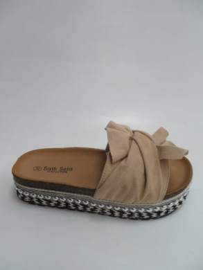 Klapki damskie na płaskim (36-41) H85 BEIGE