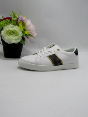 Buty sportowe damskie na płaskim (36-41) TC908 WH/GOLD