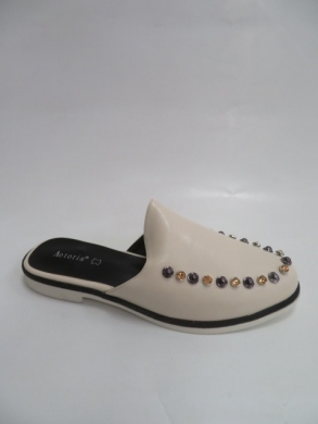 Klapki damskie na płaskim (36-41) W19-6557 BEIGE