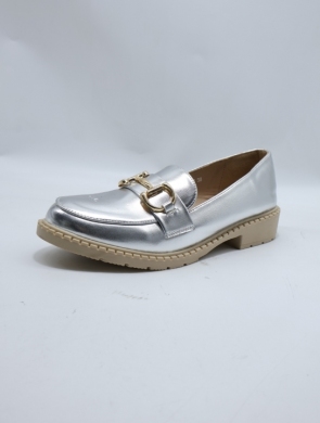 Mokasyny damskie na płaskim (36-41) L992 SILVER