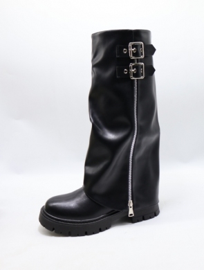 Kozaki damskie na płaskim (36-41) DE8025 BL/PU
