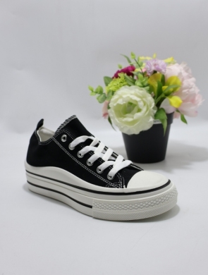 Trampki damskie na płaskim (36-41) AB1786 BLACK
