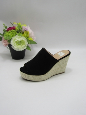 Klapki damskie na koturnie (36-41) A22-308 BLACK