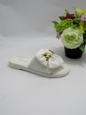Klapki damskie na płaskim (36-41) 6610 WHITE