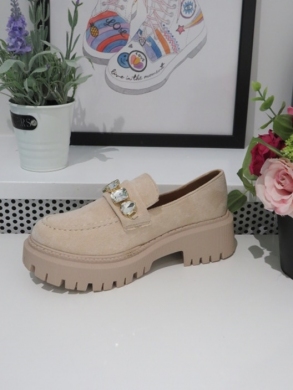 Mokasyny damskie na płaskim (36-41) H8-261 BEIGE
