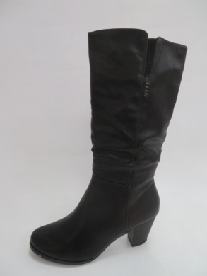 Kozaki damskie ocieplane na obcasie (36-41) 887-8 BLACK