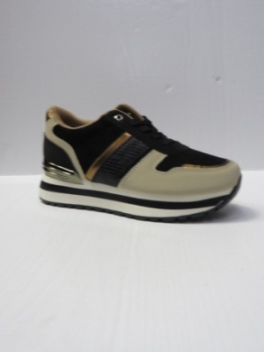 Buty sportowe damskie na płaskim (36-41) 0-1023 BLACK/BEIGE