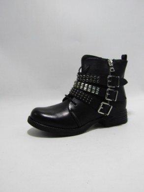Botki damskie ocieplane na płaskim (36-41) AW1277 BLACK