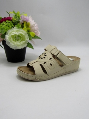 Klapki damskie na płaskim (36-41) KH1106 BEIGE