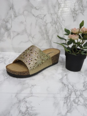 Klapki damskie na koturnie (36-41) BG115 BEIGE