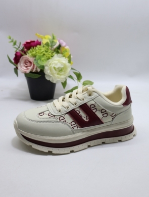 Buty sportowe damskie na płaskim (36-41) B2137 BEIGE