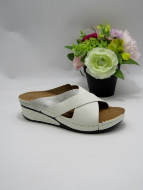 Klapki damskie na koturnie (36-41) N24-060 WHITE