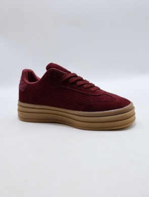 Buty sportowe damskie na płaskim (36-41) 3902 WINE