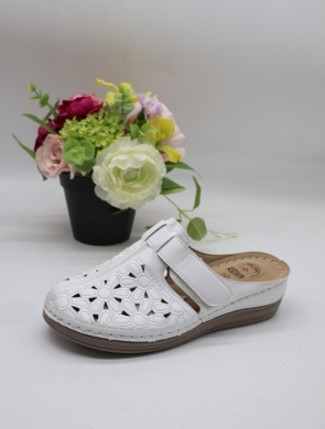 Klapki damskie na koturnie (36-41) 6928-2 WHITE