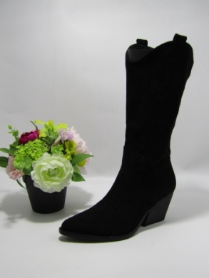 Kozaki damskie na obcasie (36-41) 2261 BLACK