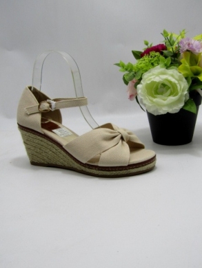 Sandały damskie na koturnie (36-41) LE-558 BEIGE