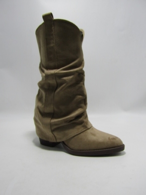 Kozaki damskie na obcasie (36-41) 7289 KHAKI